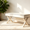 Best White Chair with Ottoman Set (2026) – Modern Storage Furniture 长凳产品图拍摄方案 (8)
