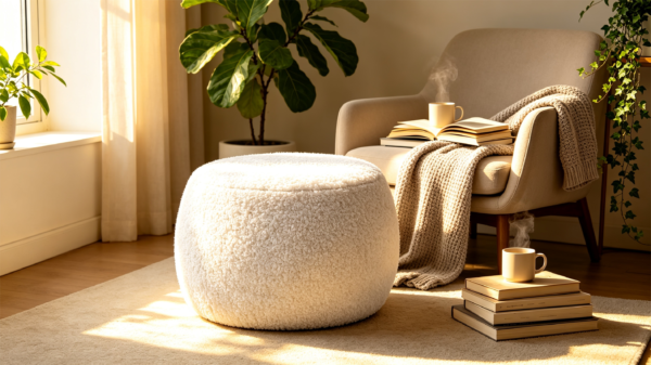 Big Round Leather Ottoman – Modern Storage Furniture (2026) | VICTOR 产品图片拍摄方案 (5)