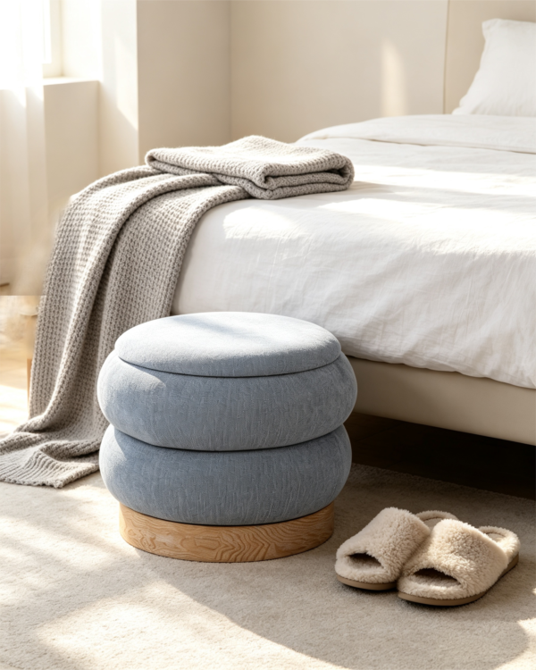 blue gray ottoman 1 modern wood luxury storage stool 2028 blue gray ottoman 1 modern wood luxury storage stool 2028