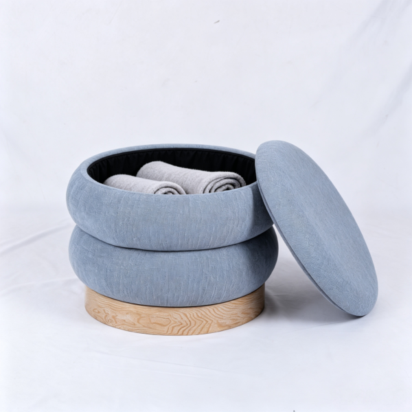 blue gray ottoman 1 modern wood luxury storage stool 2029 blue gray ottoman 1 modern wood luxury storage stool 2029