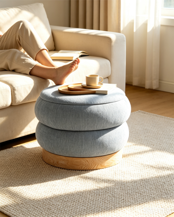 blue gray storage ottoman blue gray storage ottoman