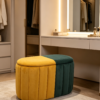 colourful ottoman luxury chair storage set