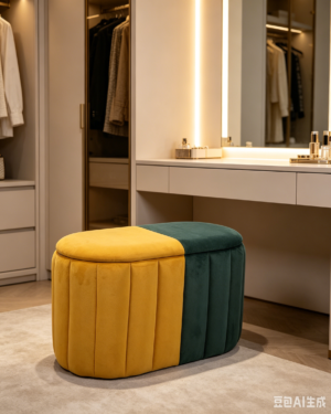 colourful ottoman luxury chair storage set