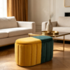 colourful ottoman luxury chair with storage set antique leather bedroom stool 1