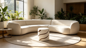 coral ottoman luxury velvet footstool
