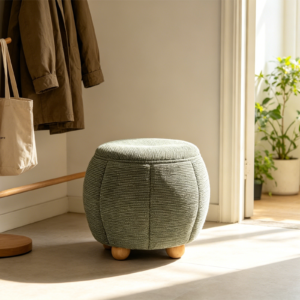 custom leather square vintage ottoman