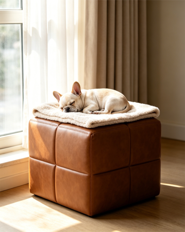 custom luxury square tufted ottoman with embroidery 2027