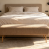 futon ottoman velvet footstool