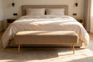 futon ottoman velvet footstool