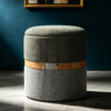 gray ottoman round stool