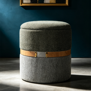 gray ottoman round stool