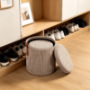 leather ottoman round modern luxury storage stool 2026 model