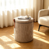 leather ottoman round modern luxury storage stool 2026 model 2