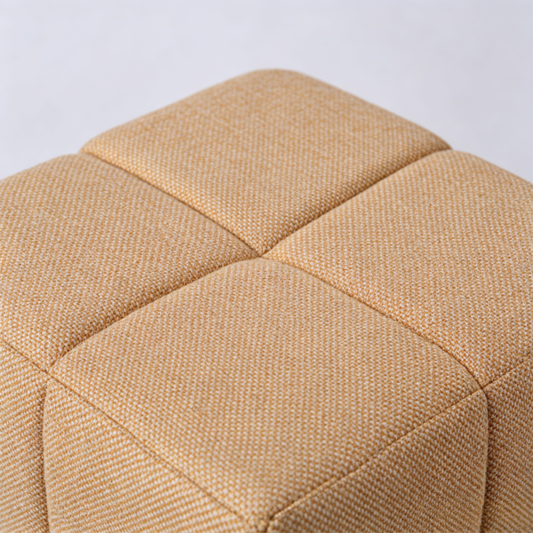 leather ottoman square custom luxury tufted ottoman with embroidery 2029