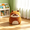 Leopard Print Storage Ottoman – Best Animal Stool 2026 卡通浣熊储物凳多场景展示 (5)