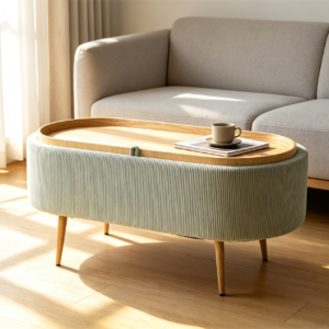 Lift Top Storage Ottoman with hidden storage