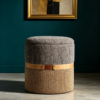 luxury bed ottomans gray round