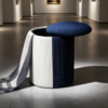 luxury blue velvet navy ottomans for living room 2026 collection wholesale