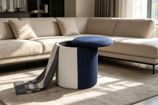 luxury blue velvet navy ottomans for living room 2026 collection wholesale 3
