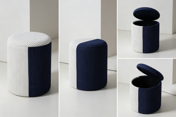 luxury blue velvet navy ottomans for living room 2026 collection wholesale 5