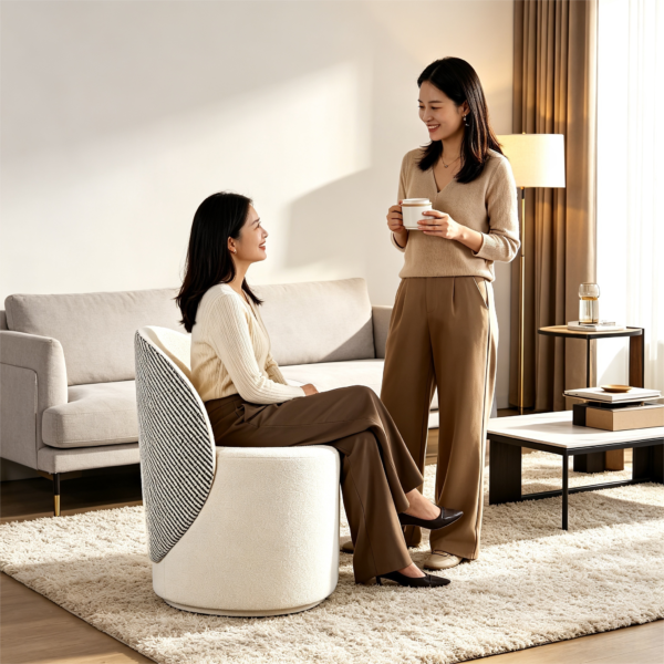 luxury chair and ottoman with back 2 piece storage set