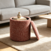 luxury chair and round ottoman storage with back 2 piece set 1