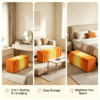 luxury chair cushioned ottoman 2 piece storage set fuzhou victor