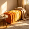 luxury chair cushioned ottoman 2 piece storage set fuzhou victor 3