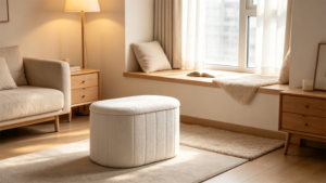 luxury chair with storage ottoman