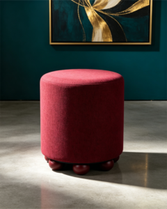 mini ottomans leather storage set