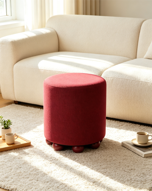 mini ottomans round leather storage ottoman luxury chair 2029