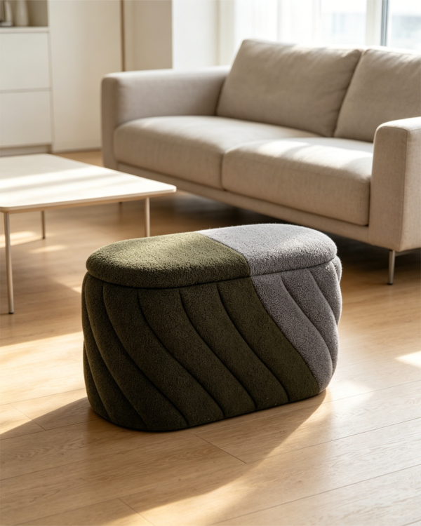 neutral ottoman luxury chair with storage set 2 piece antique leather bedroom stool 2