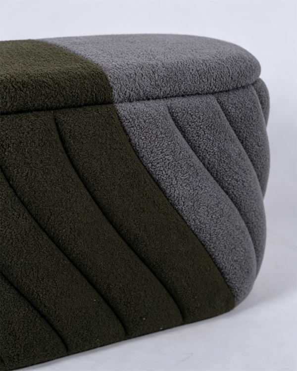 neutral ottoman luxury chair with storage set 2 piece antique leather bedroom stool