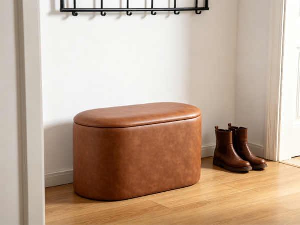 ottoman brown leather storage stool luxury antique vanity bench 2026 ottoman brown leather storage stool luxury antique vanity bench 2026