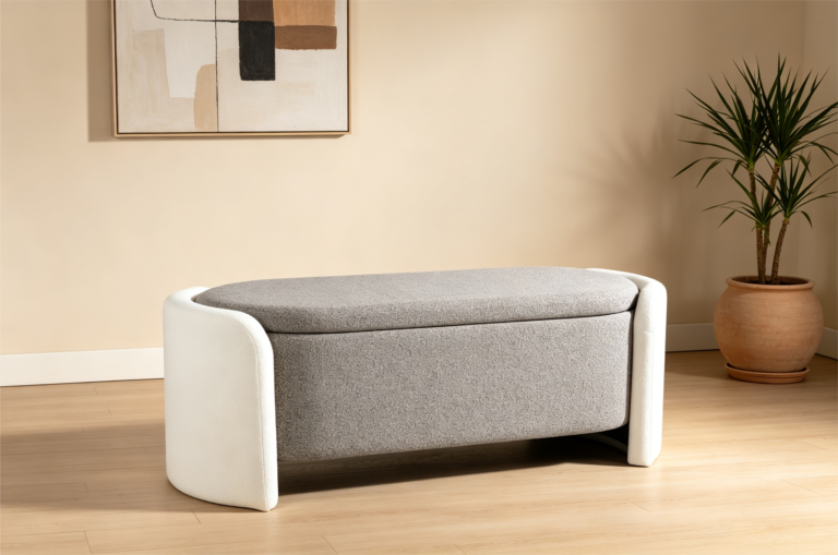 Ottoman White Storage