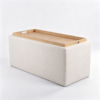 ottomans benches large modern wood storage ottoman with tray 2029