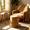 round leather storage ottoman with luxury matching chair 2029 round leather storage ottoman with luxury matching chair 2029