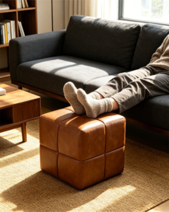 square tufted ottoman storage