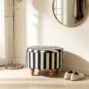 striped storage ottoman striped storage ottoman