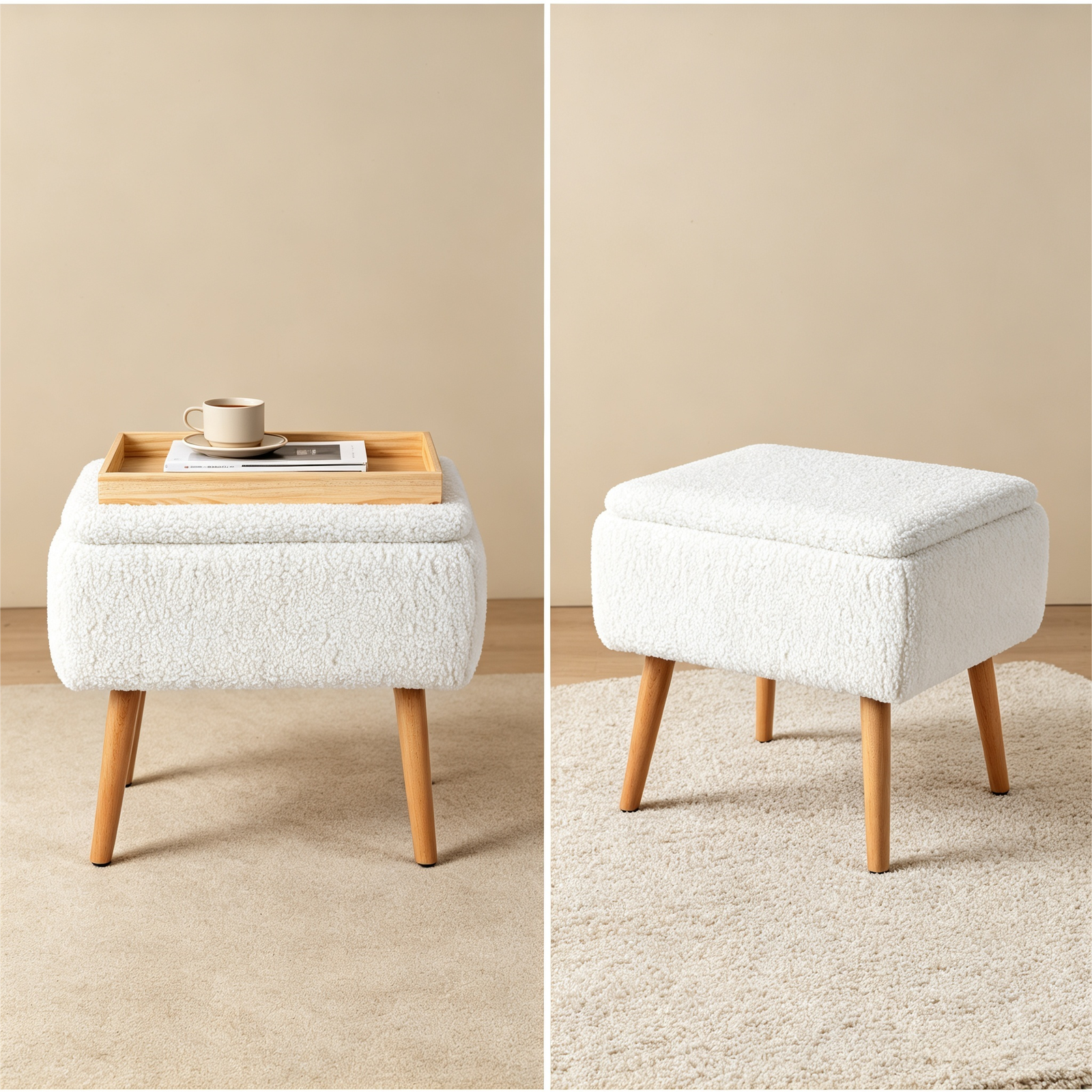 modern wood storage bench