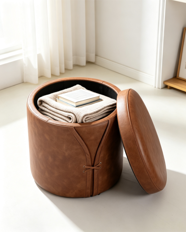 tan ottoman coffee table luxury round tufted leather storage stool 2032 tan ottoman coffee table luxury round tufted leather storage stool 2032