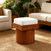 top1 cushioned ottomans modern wood storage luxury stool 4