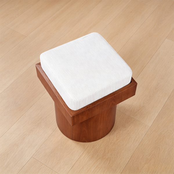 top1 cushioned ottomans modern wood storage luxury stool 5