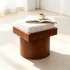 top1 cushioned ottomans modern wood storage luxury stool 6