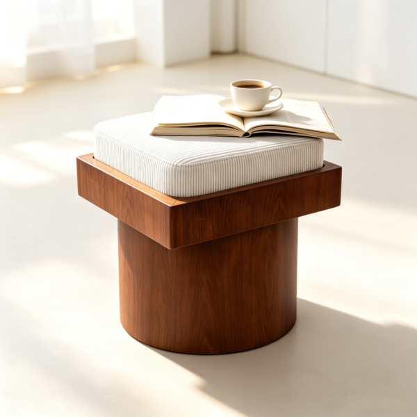 top1 cushioned ottomans modern wood storage luxury stool 6