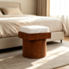 top1 cushioned ottomans modern wood storage luxury stool 7