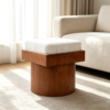 top1 cushioned ottomans modern wood storage luxury stool 8