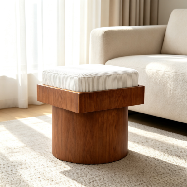 top1 cushioned ottomans modern wood storage luxury stool 8