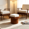 top1 cushioned ottomans modern wood storage luxury stool 9