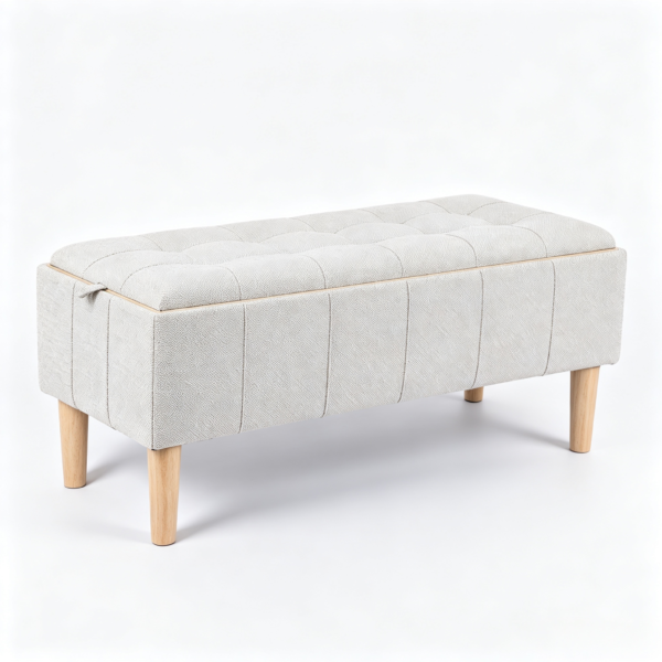 Storage Cube Ottoman: Wholesale Luxury Storage Benches & Stools 多功能储物长凳跨境电商图提示词生成 (3)